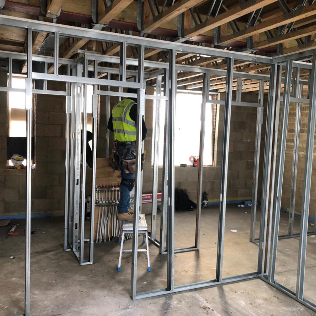 london c stud partitions drylining